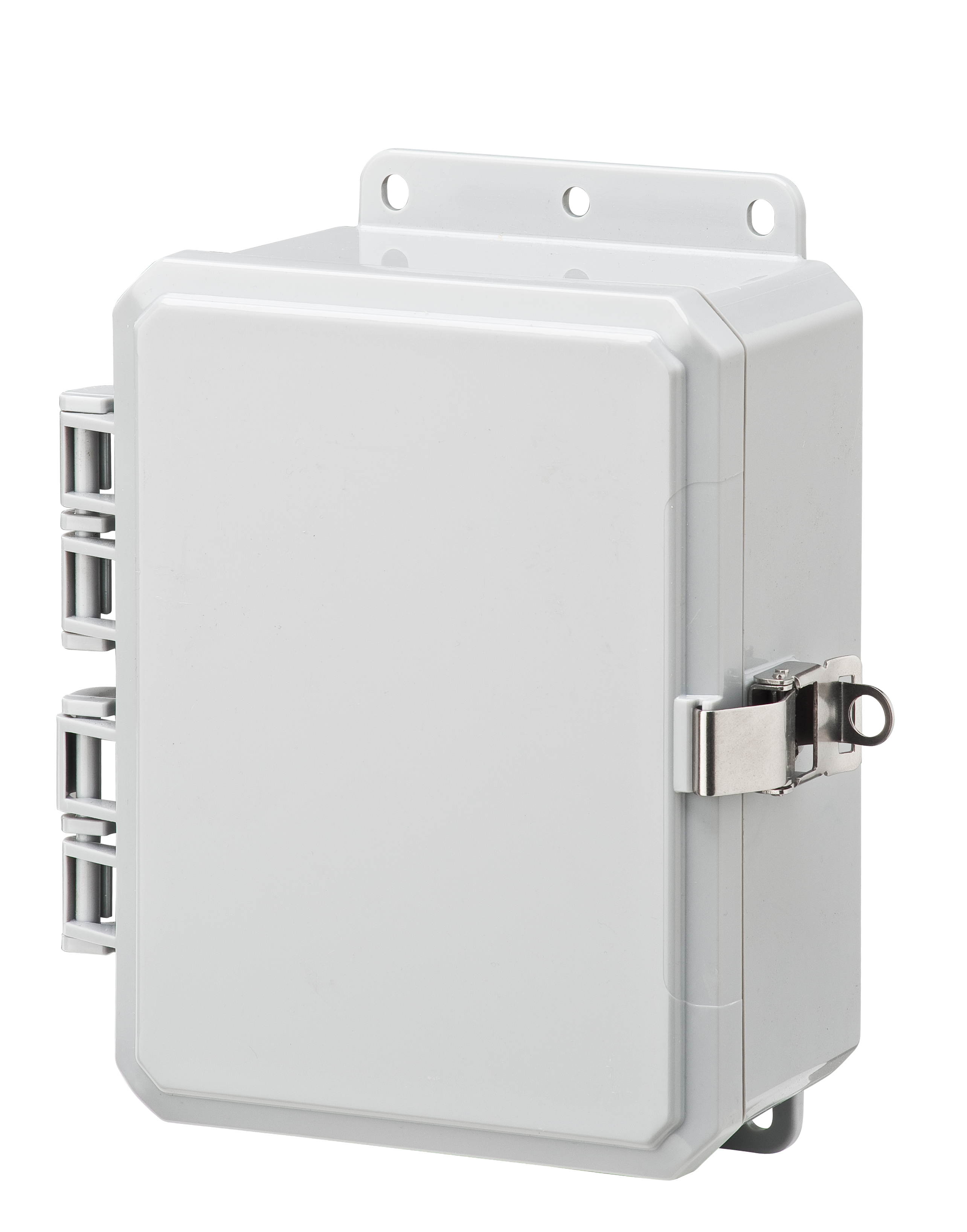 Integra Wallmount Enclosure; 8" x 6" x 3"; Polycarbonate; Solid Cover; Hinge Connection; NEMA 4X